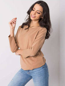 Dámské tričko Basic - světle hnědé