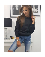 Načíst obrázek do prohlížeče Galerie, Dámská černá mikina - BASIC
