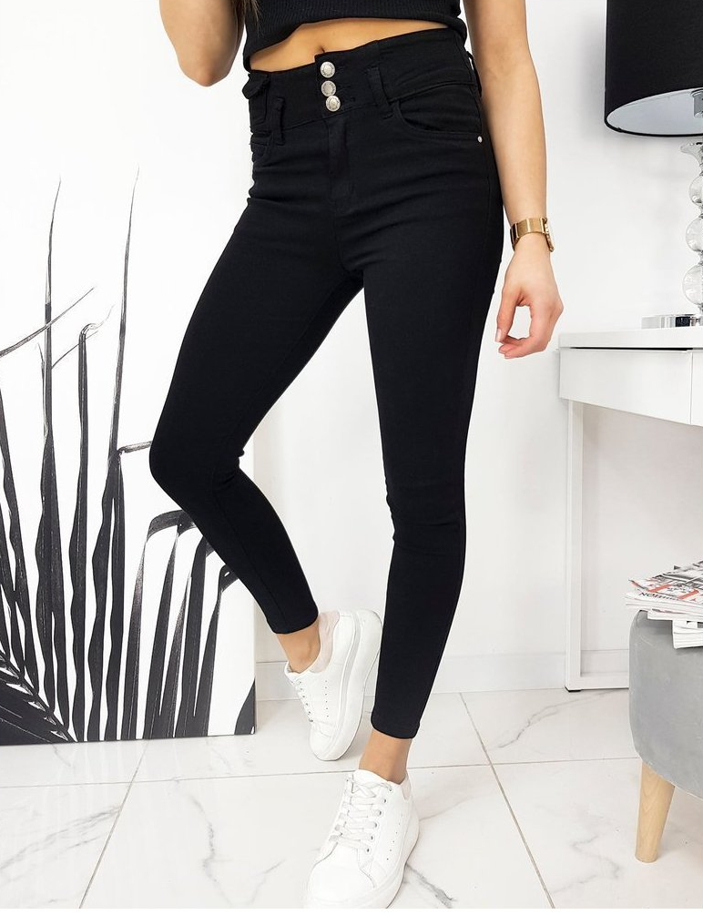Dámské černé džíny slim - BASIC