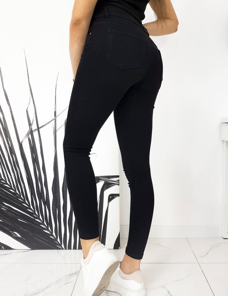 Dámské černé džíny slim - BASIC