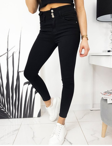 Dámské černé džíny slim - BASIC