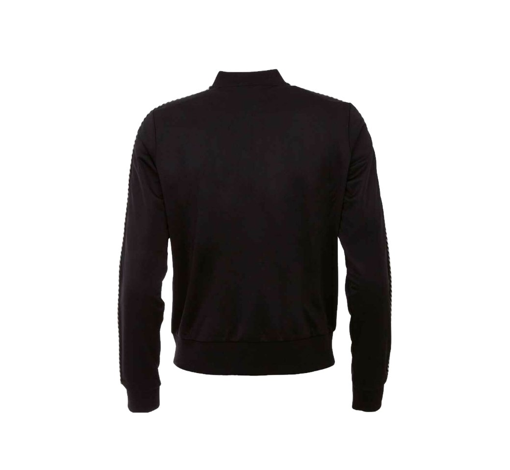 Černá mikina unisex s pruhy a zapínáním - KAPPA
