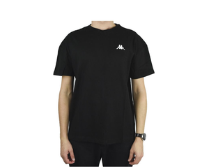 Černé tričko s v výstřihem unisex - KAPPA