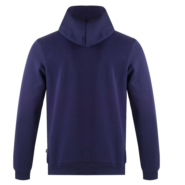 PUMA ESS HOODY FL BIG LOGO pánská mikina - tmavě modrá