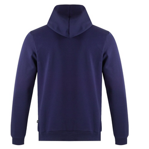 PUMA ESS HOODY FL BIG LOGO pánská mikina - tmavě modrá